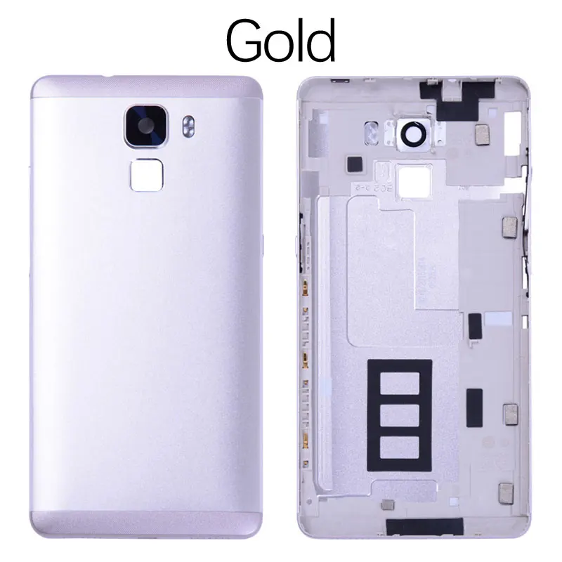 Gold Оригинальная задняя панель корпуса для huawei Honor 7 задняя крышка батарейный отсек с объективом камеры кнопка включения громкости запасные части - Цвет: Gold