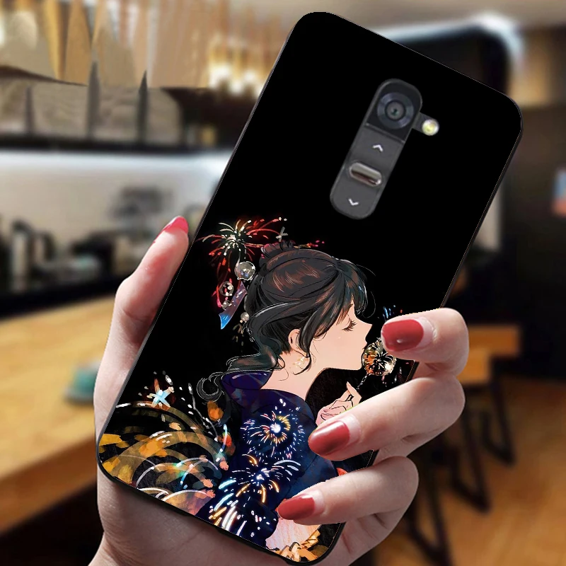 Модное платье с принтом чехол для телефона из мягкого ТПУ рисунком Крышка LG G2 Lite