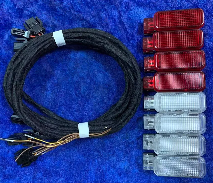 Кабельная проводка для лампы предупреждения красного/белого цвета на внутренней дверной панели автомобиля для A3 A4 A5 A6 A7 A8 Q3 Q5 Q7 TT 8KD947411 8KD 947 415.