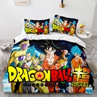 Комплект постельного белья с аниме Goku, Комплект постельного белья для односпальной и двухспальной кровати размера QueenKing, сон-Гоку, Комплект постельного белья для детской спальни с трехмерным принтом 040