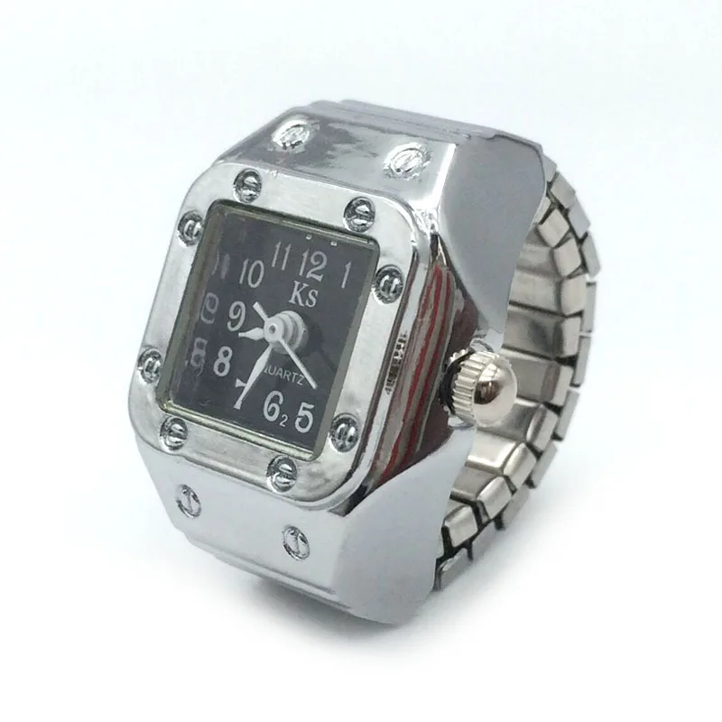 1PCs Vintage Punk Elastic Stretchy Quartz Watch Rings for Women Man Hip Hop Cool Finger Couple Fashion Jewelry | Украшения и