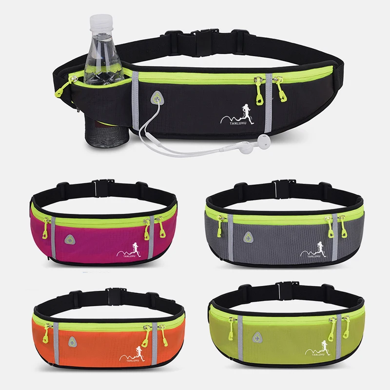 

Waist Pack Women Running Waterproof Waist Bag Mobile Phone Holder Men Gym Fitness Travel Pouch Belt Pink Chest Bags