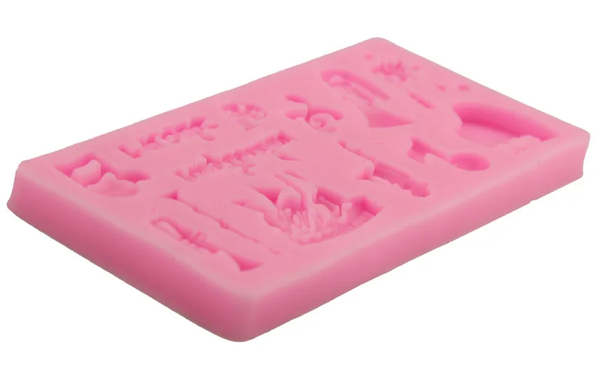 Музыкальный инструмент форма для торта DIY силиконовая помады выпечки лоток льда