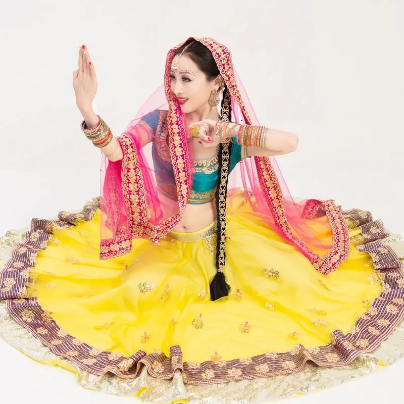 Новые индийские сари для женщин девушек индийская Лехенга Холи Анна