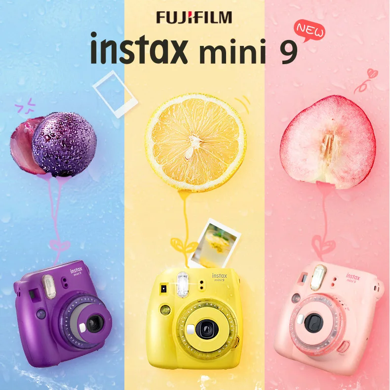Fujifilm Instax Mini 9 Fuji мгновенная фотокамера с зеркальной пленкой для селфи камера фото