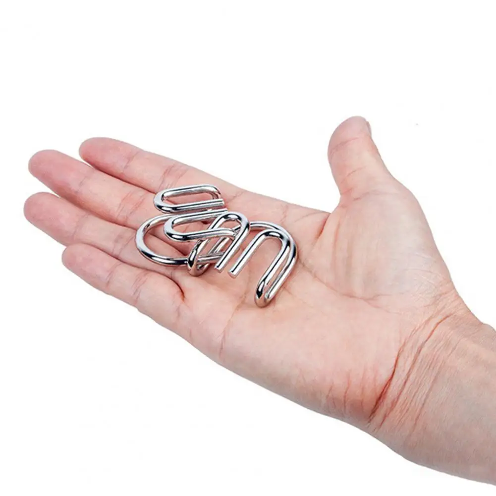 

8Pcs/Set Metal Puzzle Wire IQ Mind Brain Teaser Puzzles Children Adults Interactive Game Reliever Educational Toys