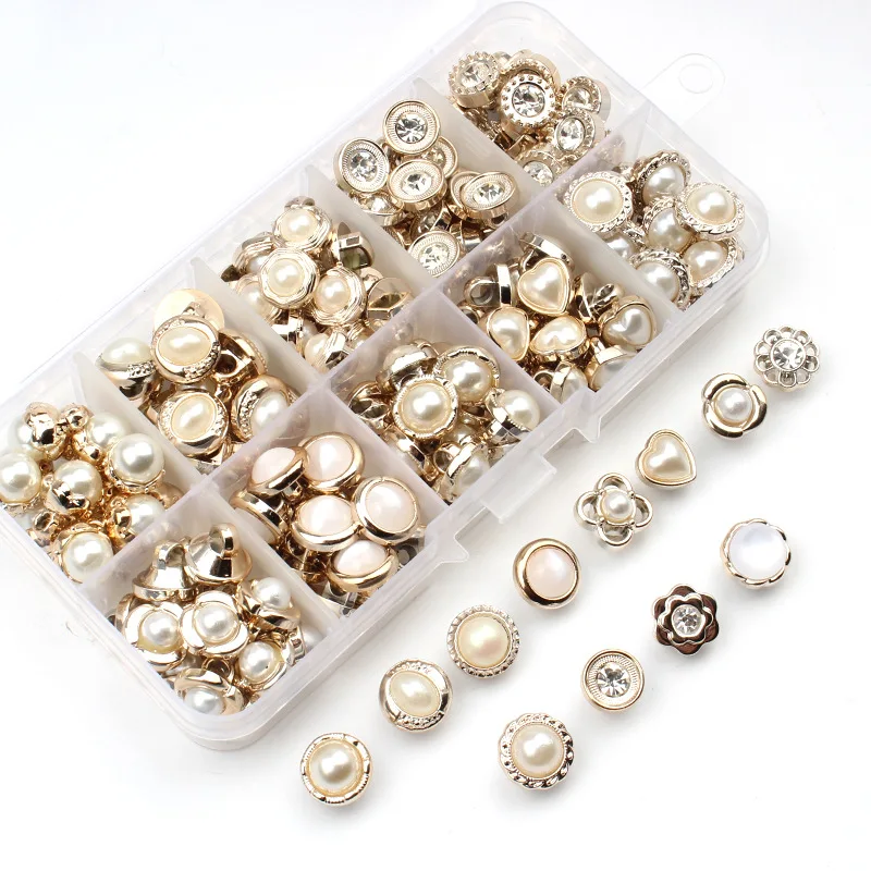 10 шт. женские круглые пуговицы с жемчугом|Пуговицы| |