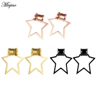 miqiao new surgical steel ear tunnels stretchers detachable stars dangle ear plugs 6 25mm body piercing jewelry