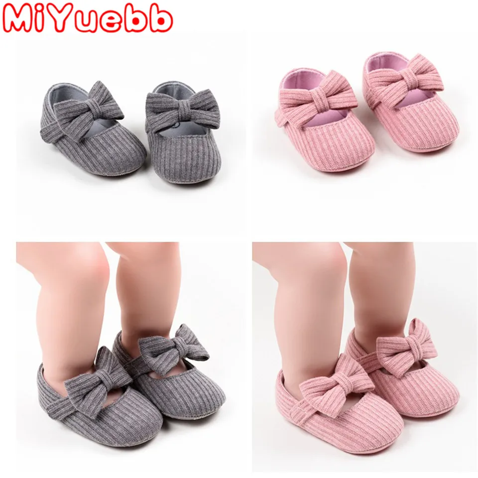 Детская обувь для новорожденных девочек новогодние кроссовки с бантиком