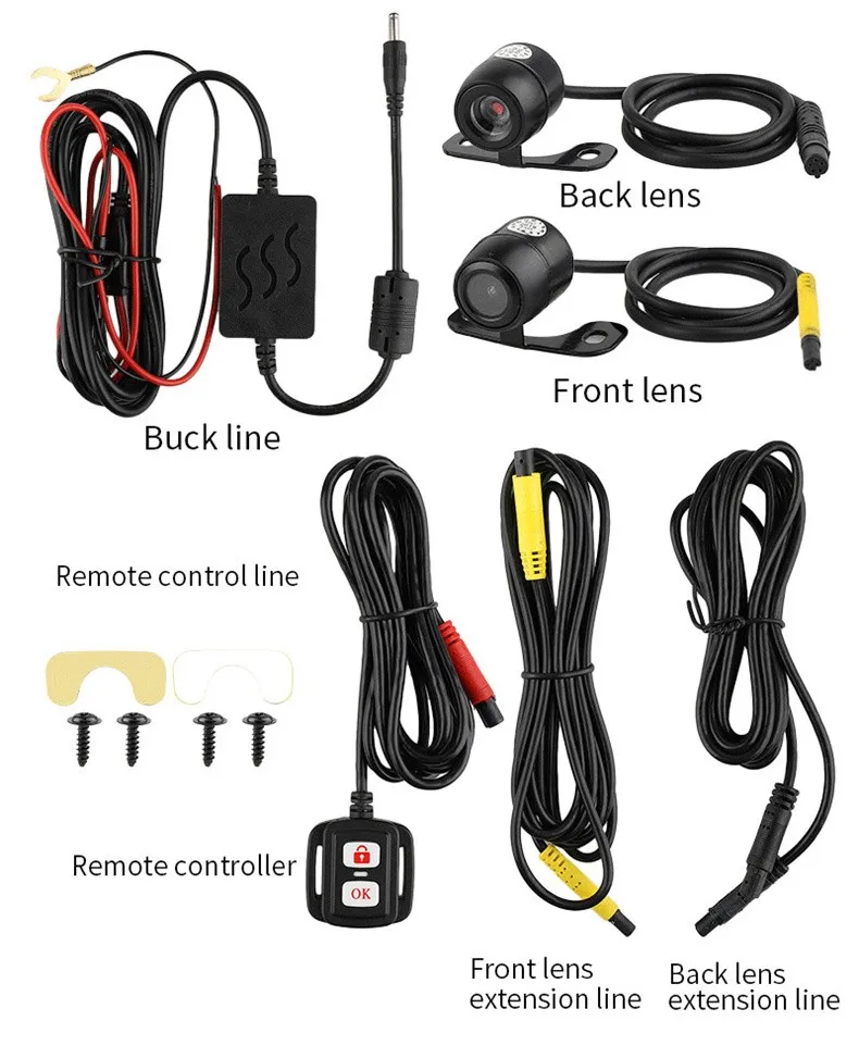 

1080P Dual Lens Driving Recorder 120° Degrees High-Definition Night Vision