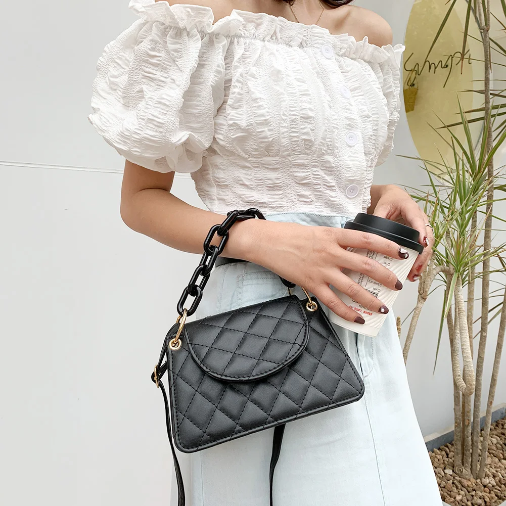 Шикарная женская маленькая сумка-мессенджер простая Классическая текстурная