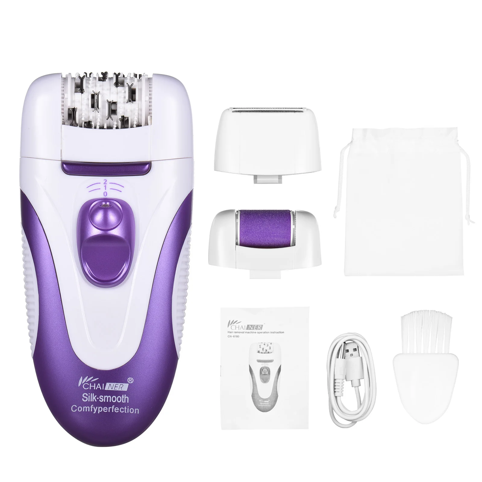 

3 in 1 Hair Remover Electric Shaving Machine Hair Epilator Hair Removal Shaver Trimmer for Underarm Bikini Leg Body Hair Removal