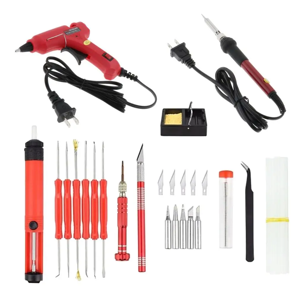 

Soldering Iron Kit 110V Adjustable Temperature Soldering Gun Welding Tools for Electronics Repairs, Hobby Craft