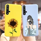 Милый чехол с подсолнухом для Huawei Nova 5 T, мягкий силиконовый чехол-накладка для Huawei Nova 5 T 5 T, чехлы для телефонов Nova5T, чехол-бампер с полным покрытием
