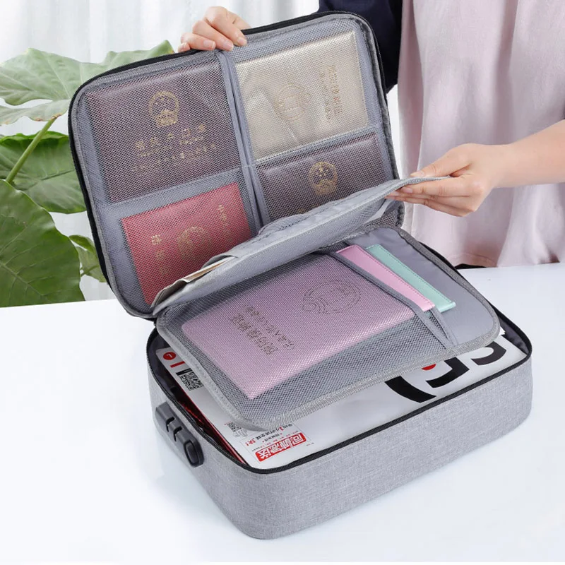 Дорожная сумка для хранения билетов большая емкость сертификаты файлы