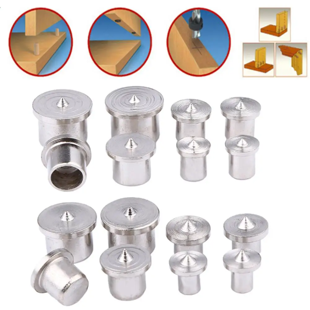 

8pcs Solid Dowel Pins Center Point Set 6/8/10/12mm Woodworking Dowel Tenon Center Set For Woodworking Tool Power Accessories