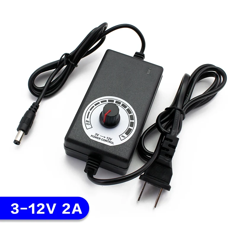 Универсальный адаптер питания с переменным током на 3 в 9 В 12 24 2 А Регулируемый
