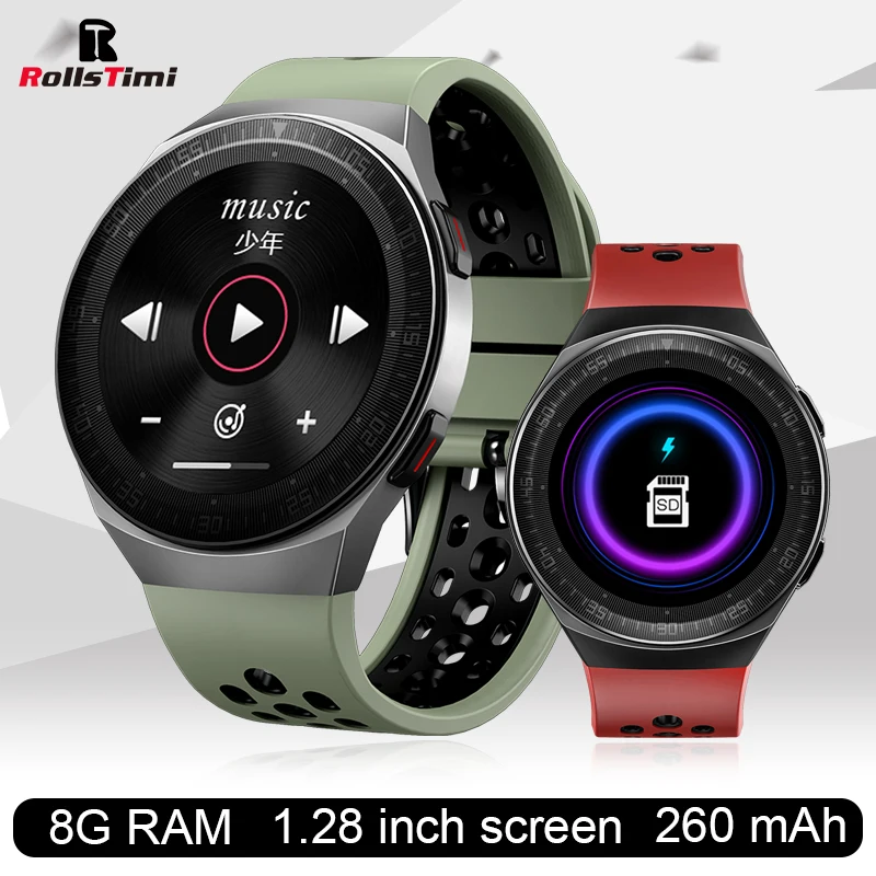 

Rollstimi Smart Watch Men Lady Bluetooth Call Blood Pressure Heart Rate Fitness Tracker wristband Multi-mode sports recording