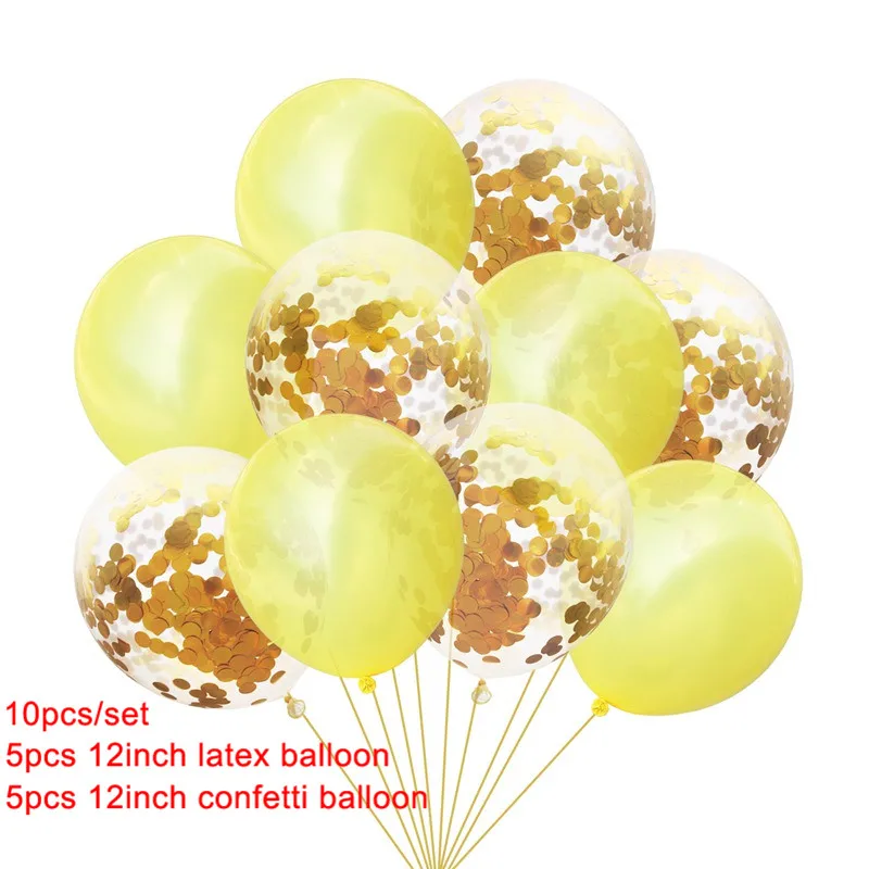 10pcs mixed 6 10 шт мульти розовое золото сердце фольгированные шары конфетти латексные воздушные шары для дня рождения вечерние украшения дети взрослые шарики для свадьбы - Цвет: 10pcs mixed 6