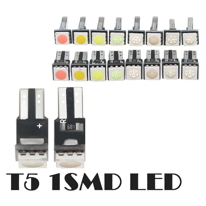 100 шт. сигнальная лампа T5 Светодиодная твист розетка PC74 T10 Led W5W 174 PC194 Блокировка