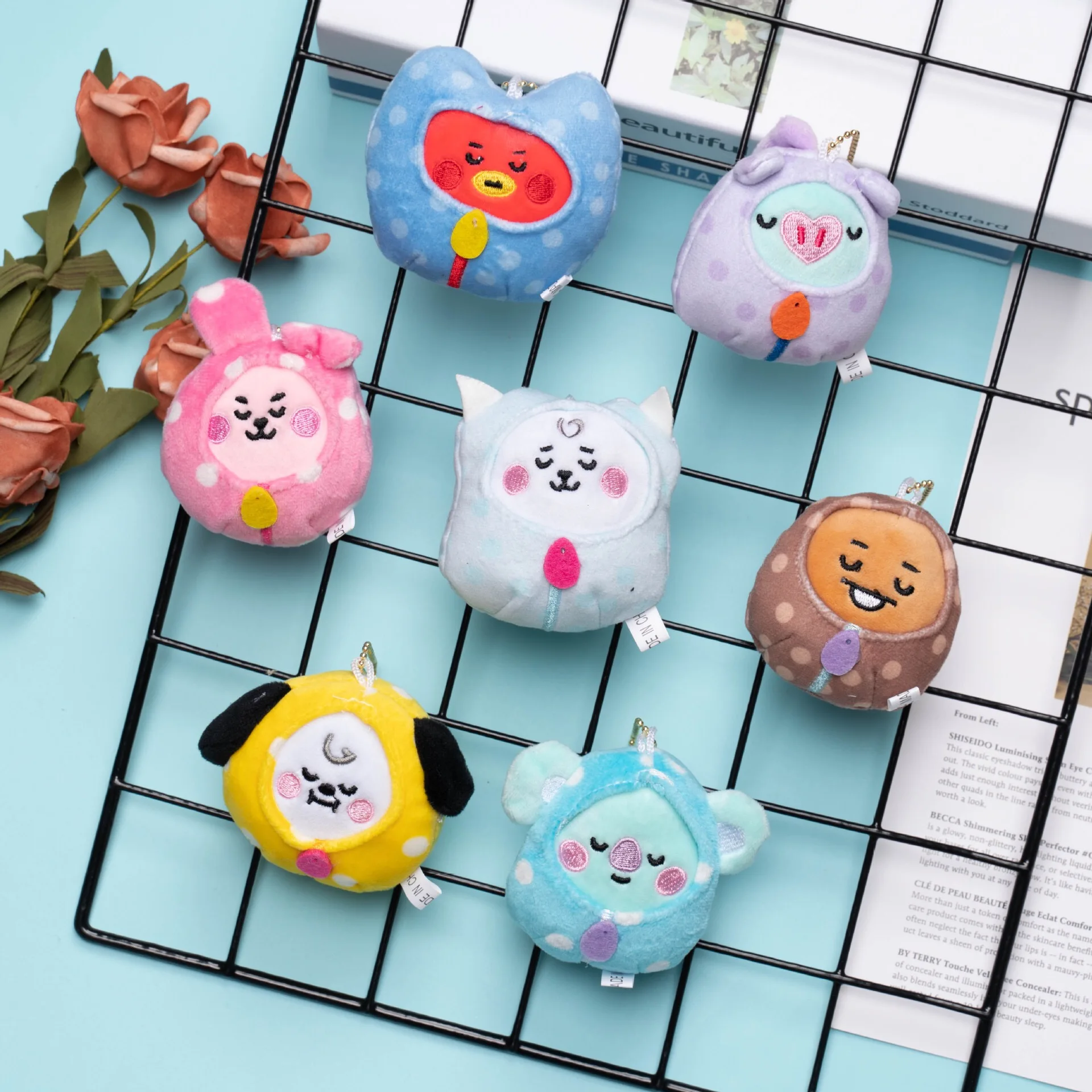 

HQBTS Bangtan boys Keychain cute doll pendant pendant key ring toy doll