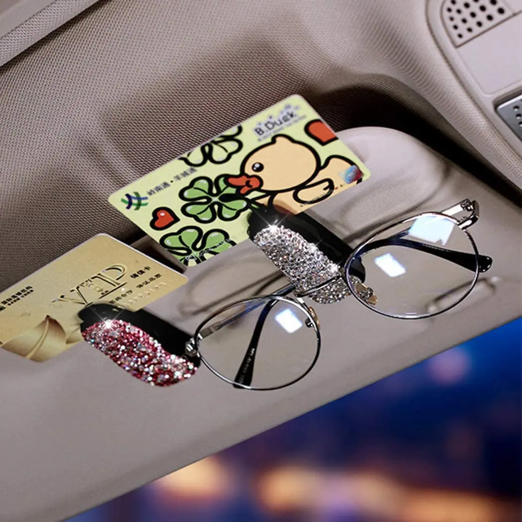 Fastener Clip Diamond Car Sun Visor Glasses For volvo XC60 S60 XC90 V70 Opel Astra H G J Insignia Mokka Toyota Avensis Rav4 Ford |