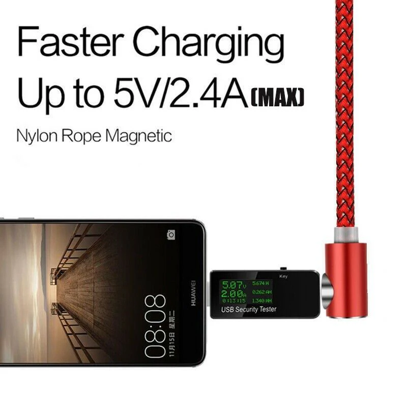 360 ° l-образный Магнитный usb-кабель для зарядного устройства для iPhone samsung Android Lot