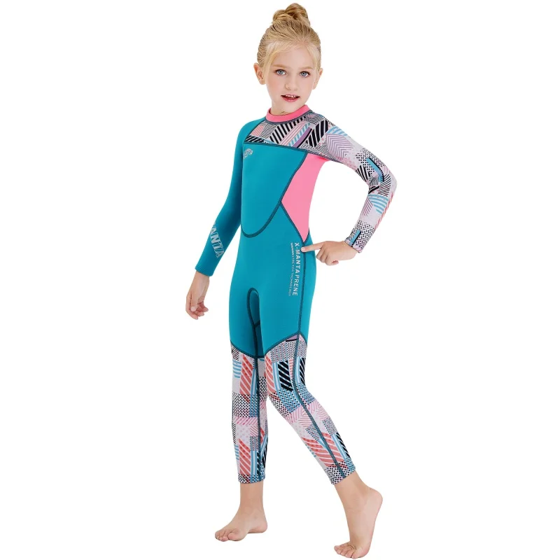 

2.5MM Neoprene Wetsuit Panda Pattern For Boys Girls Keep Warm One-piece Long Sleeves UV-proof Swimwear 2020 Kids Diving Suit