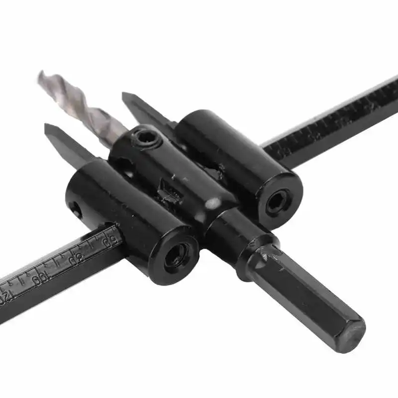 

Aircraft Type Hole Opener Adjustable 30300mm Woodworking Hole Opening Tool for Light Box Hole for Wood Hole for Three Plywood