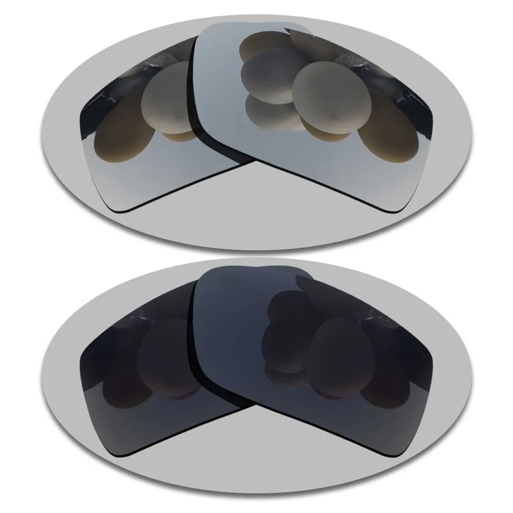 

(Серебристое зеркальное покрытие + черный) 2 пары поляризованных сменных линз для оправы Gascan 100% защита от Уфа и уфв