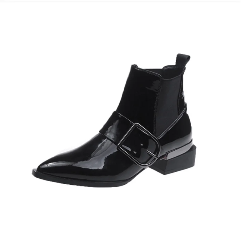 

2021 genuine fashion ladies high heels boots women autumn and early winter shoes elegant ladies ankle boots black high heels 4 c