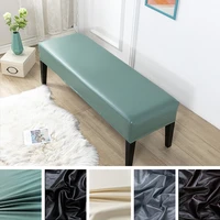 stretch waterproof chair bench covers modern bedroom pu leather bench covers removable washable dining room seat slipcover