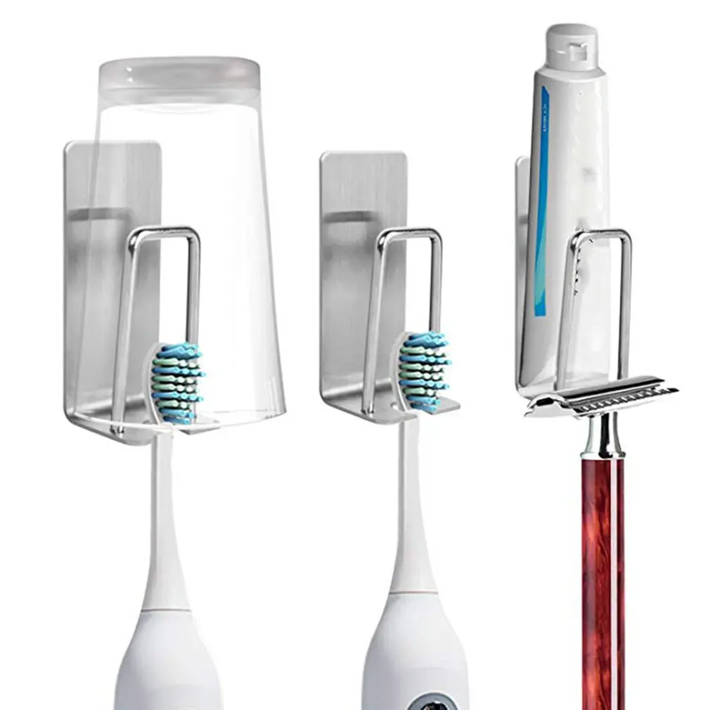 Настенная подставка для зубных щеток смонтированная чашка зубной пасты и