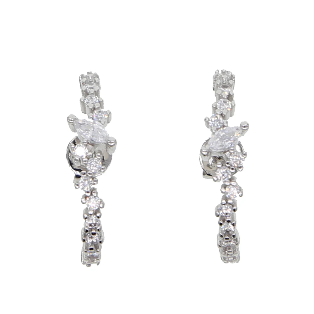 Серьги золотистого и серебристого цвета cz в форме Луны для женщин девочек