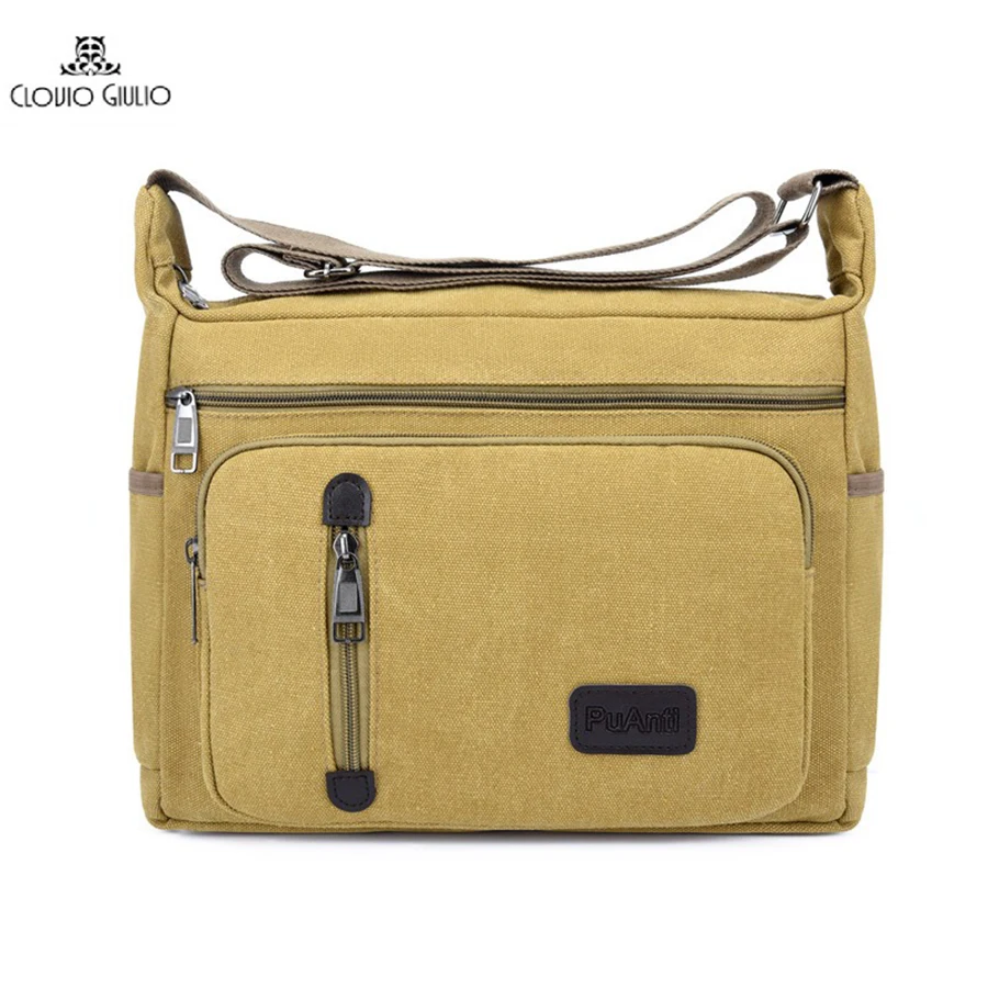 

Сумка-Кроссбоди Мужская, холщовая, на молнии, в стиле ретро