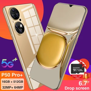 2021 New Fashion 5G 6.7 Inch Large Screen Smartphone 16GB+512GB for
Huawei P50 Pro+ Cellphone Xiaomi Samsung Apple Mobile Phone