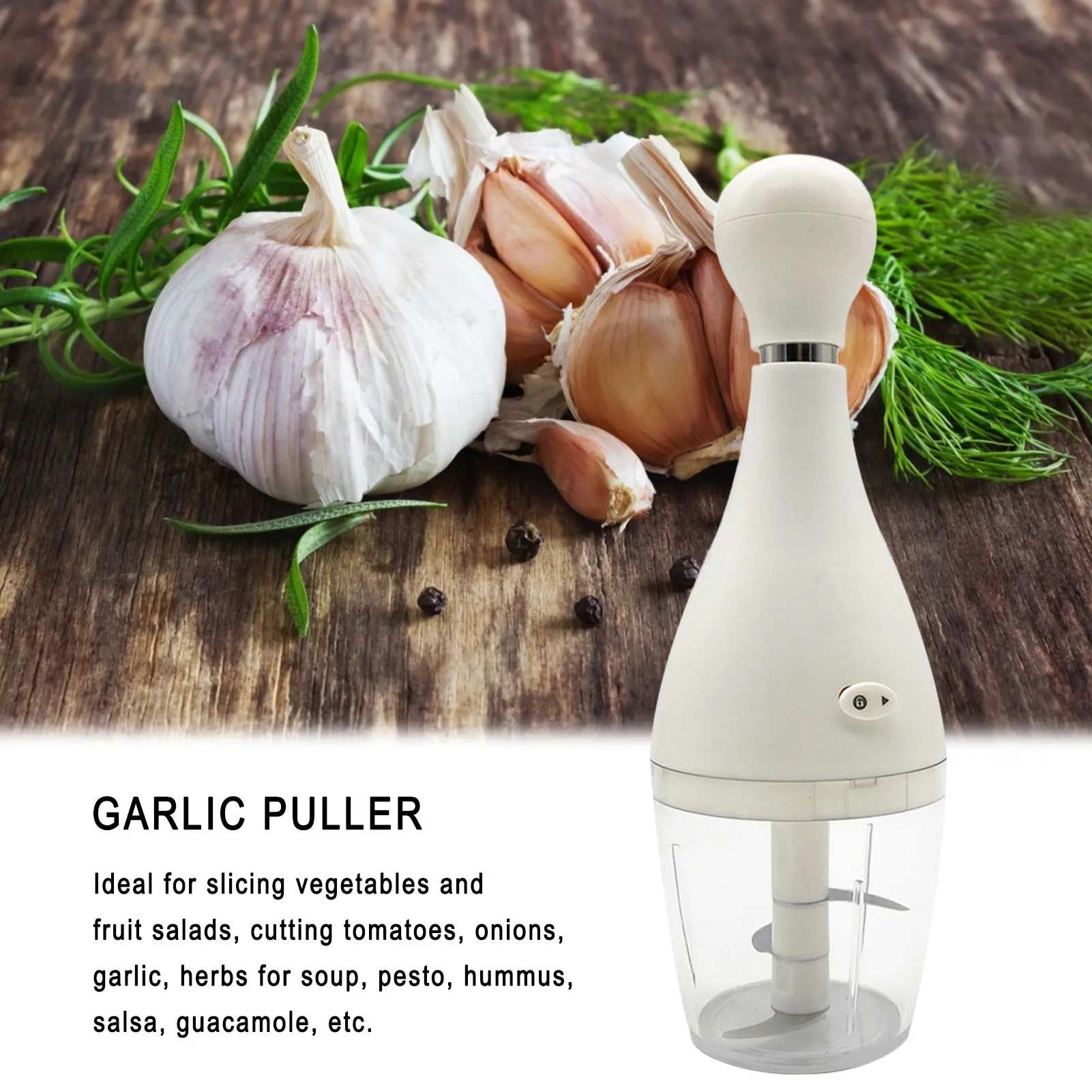 

Manual Food Chopper Easy to Clean Vegetables Garlic Cutter Durable Vegetablet Grinder Fresh Chili Garlic Crusher