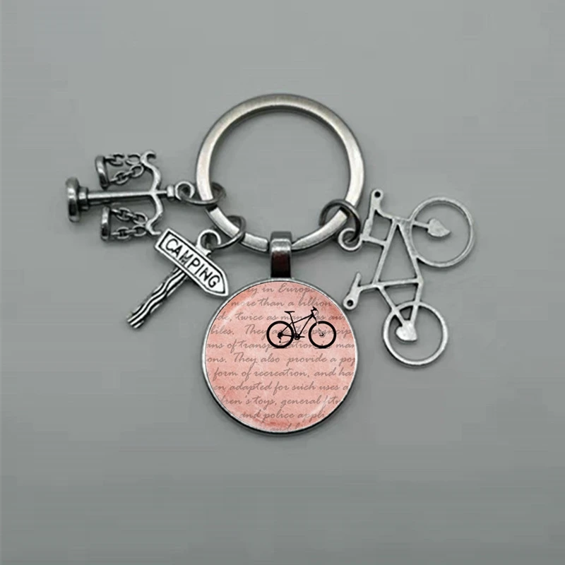 Брелок для ключей со стеклянными линзами велосипеда спорта и активного отдыха |