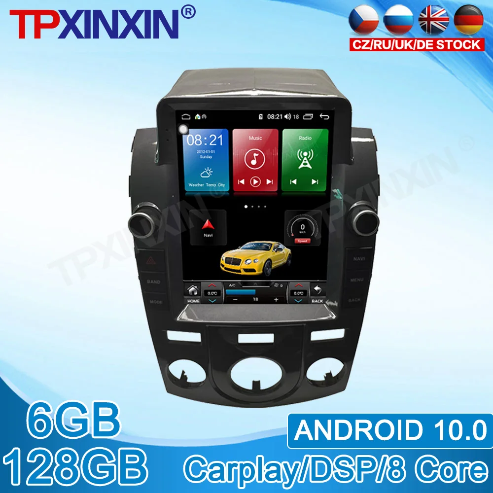 Android 10 для KIA Forte 2009 2010 - 2016 Tesla Style Вертикальная GPS-навигация автомобильное