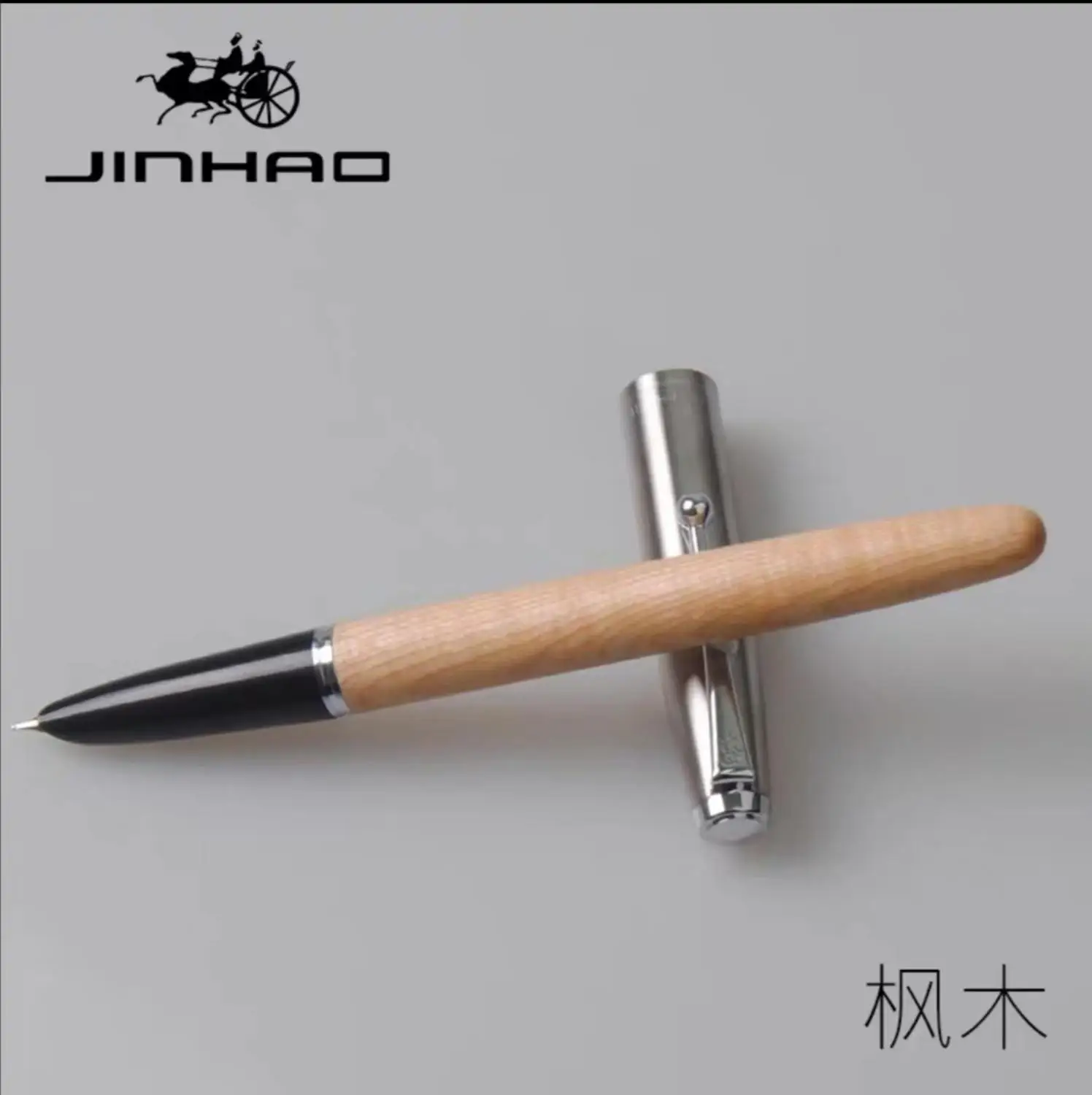 FengLin Wood EF Jinhao 51A акриловая/деревянная авторучка чернильная ручка каллигграфия ручки EF/F/ручной работы сменный наконечник канцелярские принадлежности для офиса и школы - Цвет: FengLin Wood EF