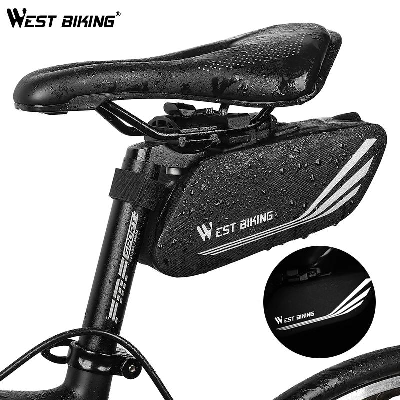 

WEST BIKING Bike Bag Cycling Rear Seat Tail Bag Waterproof Seatpost Pannie Bag Bike Accessories Reflective Bicycle Saddle Bags