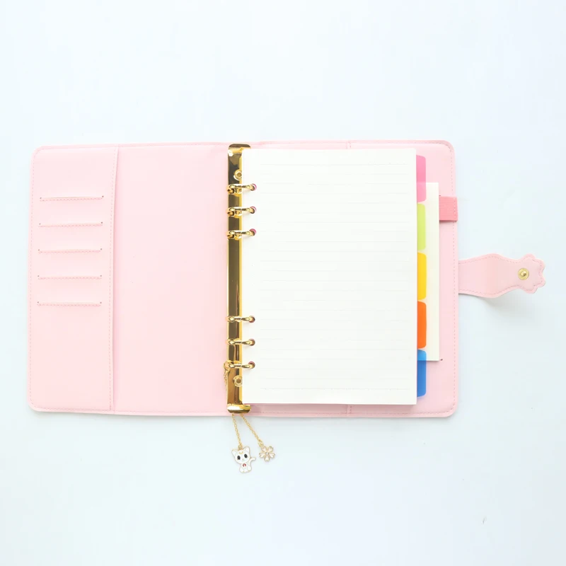 Милые Креативные спиральные блокноты Domikee в форме кота для школы и офиса 6 колец