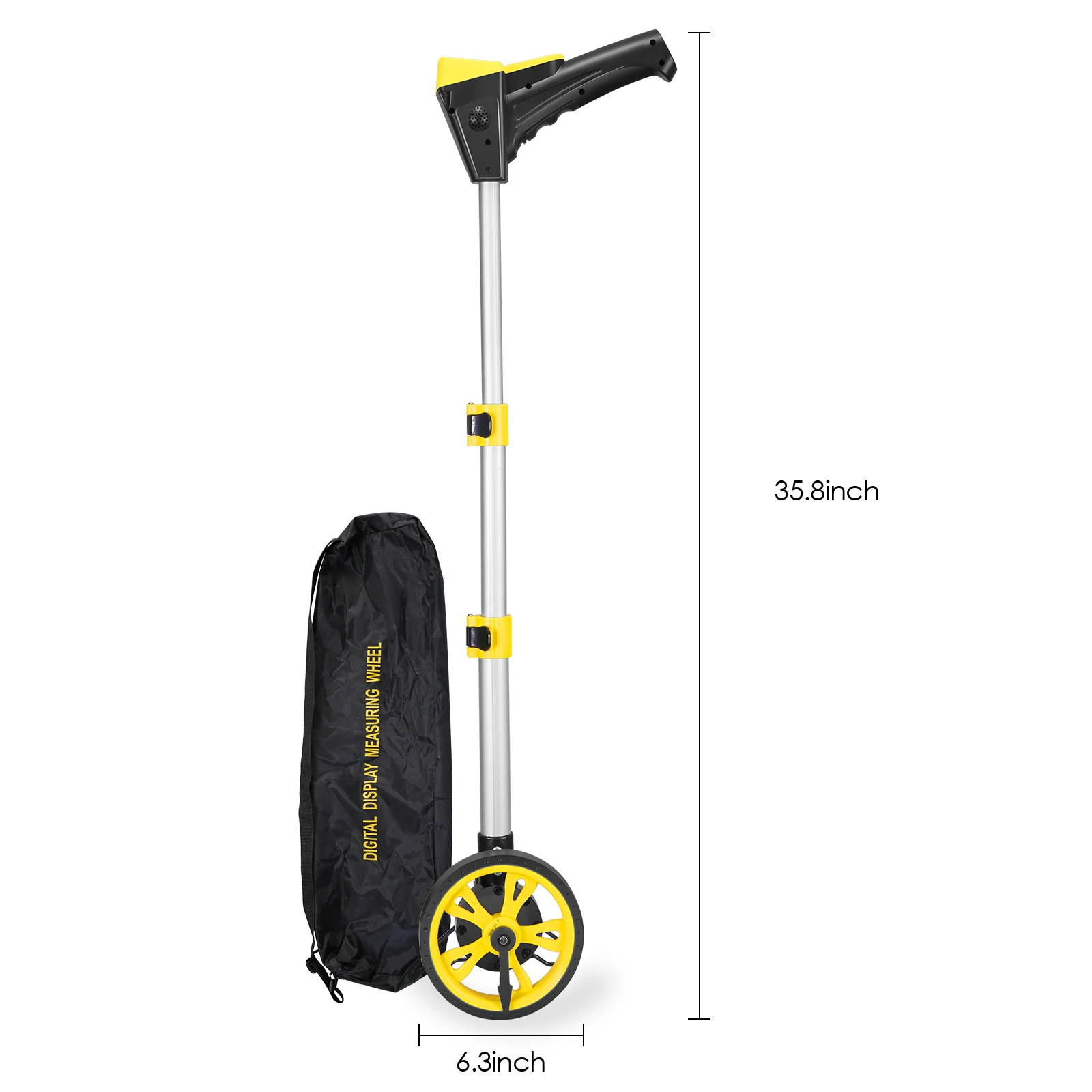 

High Precision Rangefinder Handheld Roller Wheel Hand Push Ruler Mechanical Digital Display Range Finder Outdoors Distance Meter