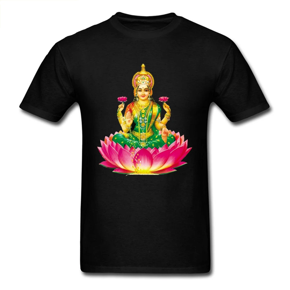 

3D T-shirt Men Black Tees Hinduism Tops Lotus God Print T Shirts Father Day Custom Sweatshirts Short Sleeve Fashionable Clothes