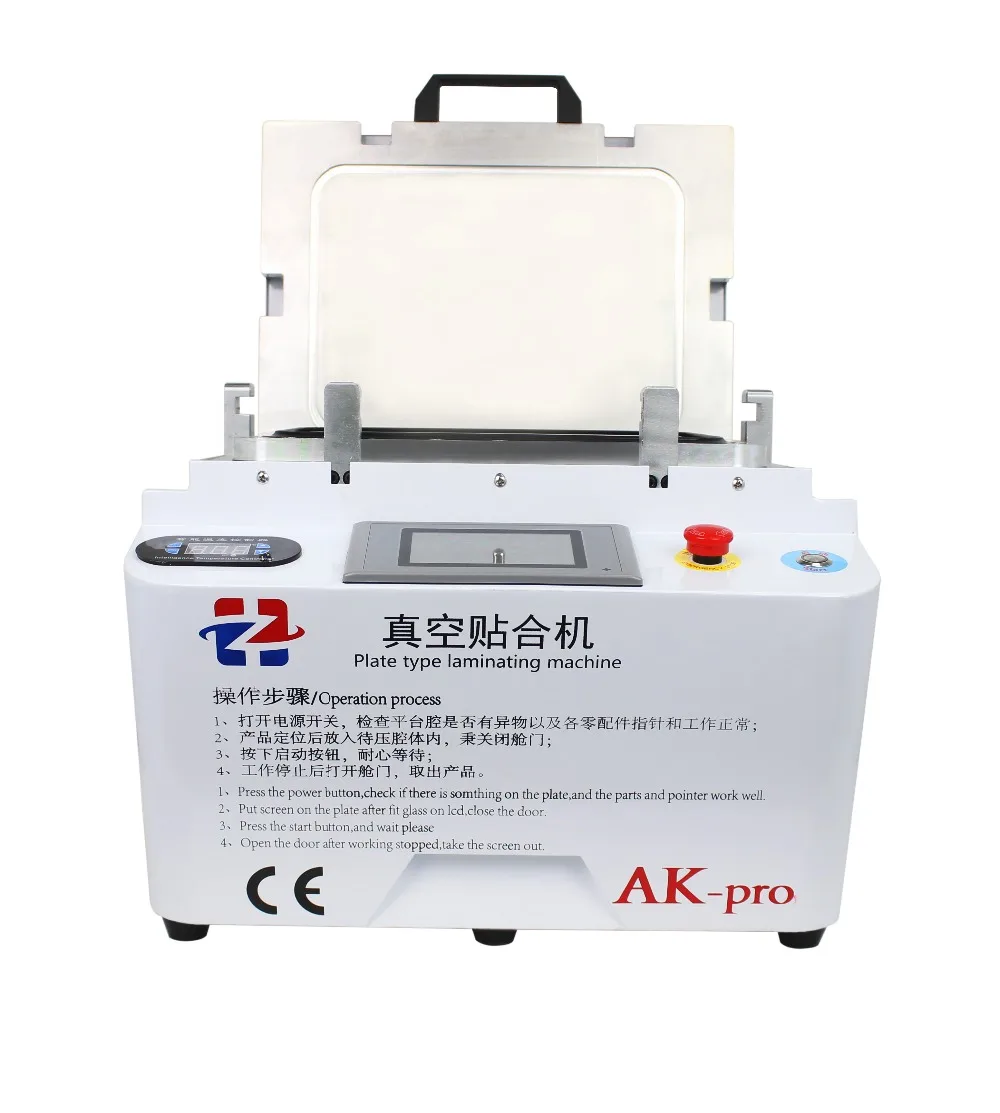 ak pro vacuum lamination machine oca laminator mobile phone screen repair lcd refurbish for iphone edge bubble remover free global shipping