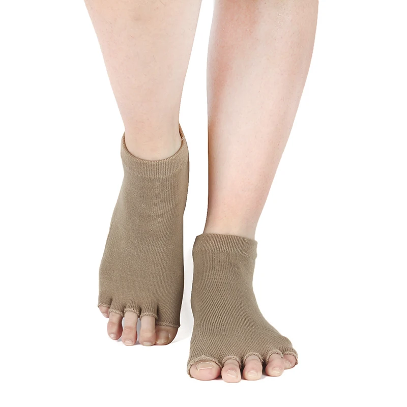 Носки для занятий йогой нескользящие носки с ремешками и рукоятками без пятки