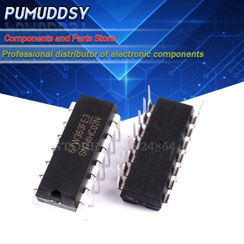 10 шт. 74HC02N 74HC02 SN74HC02N SN74HC02 DIP 14 IC|Интегральные схемы| |