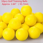 10 шт Высокое качество Пластик мяч для гольфа Спорт на открытом воздухе желтого цвета; Мягкие, эластичные, мячи для гольфа Гольф тренировочные мячи учебное пособие