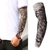 outdoor cycling sleeves ice fabric breathable uv protection running arm sleeves fitness basketball tattoo printed elbow warmers
