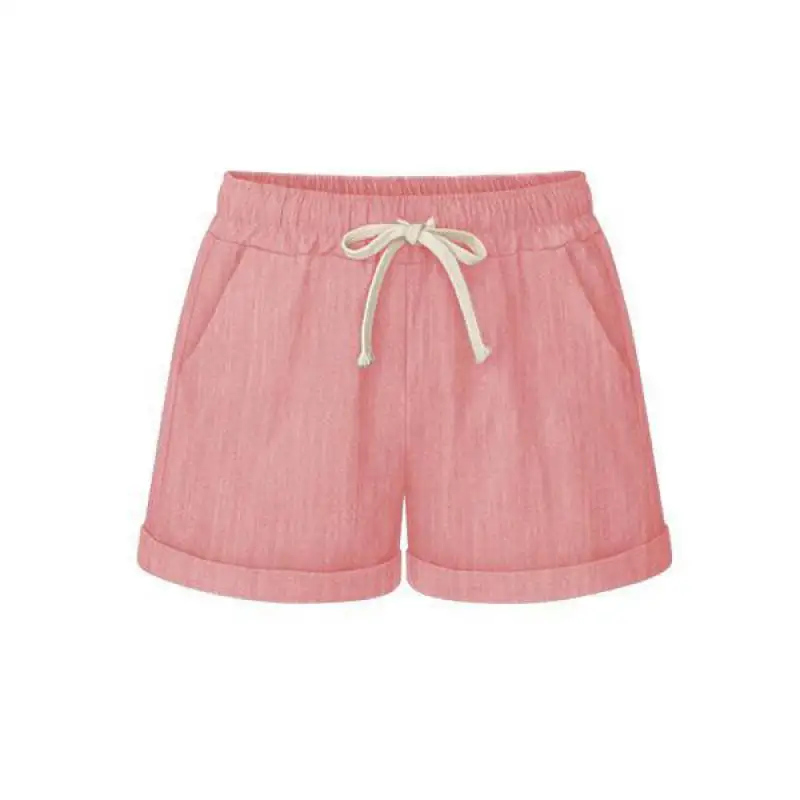 Летняя Повседневная 8 однотонная эластичная шнуровка пэчворк свободный хлопок